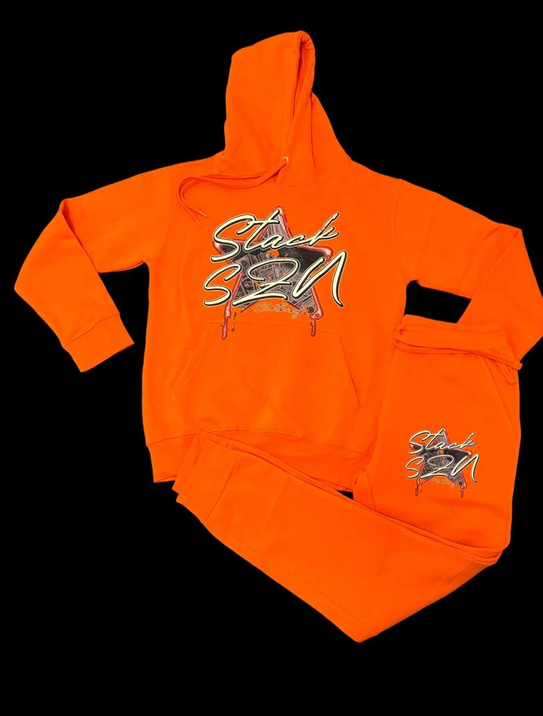 STACKSZN Orange Hoodie & Sweatpants Set