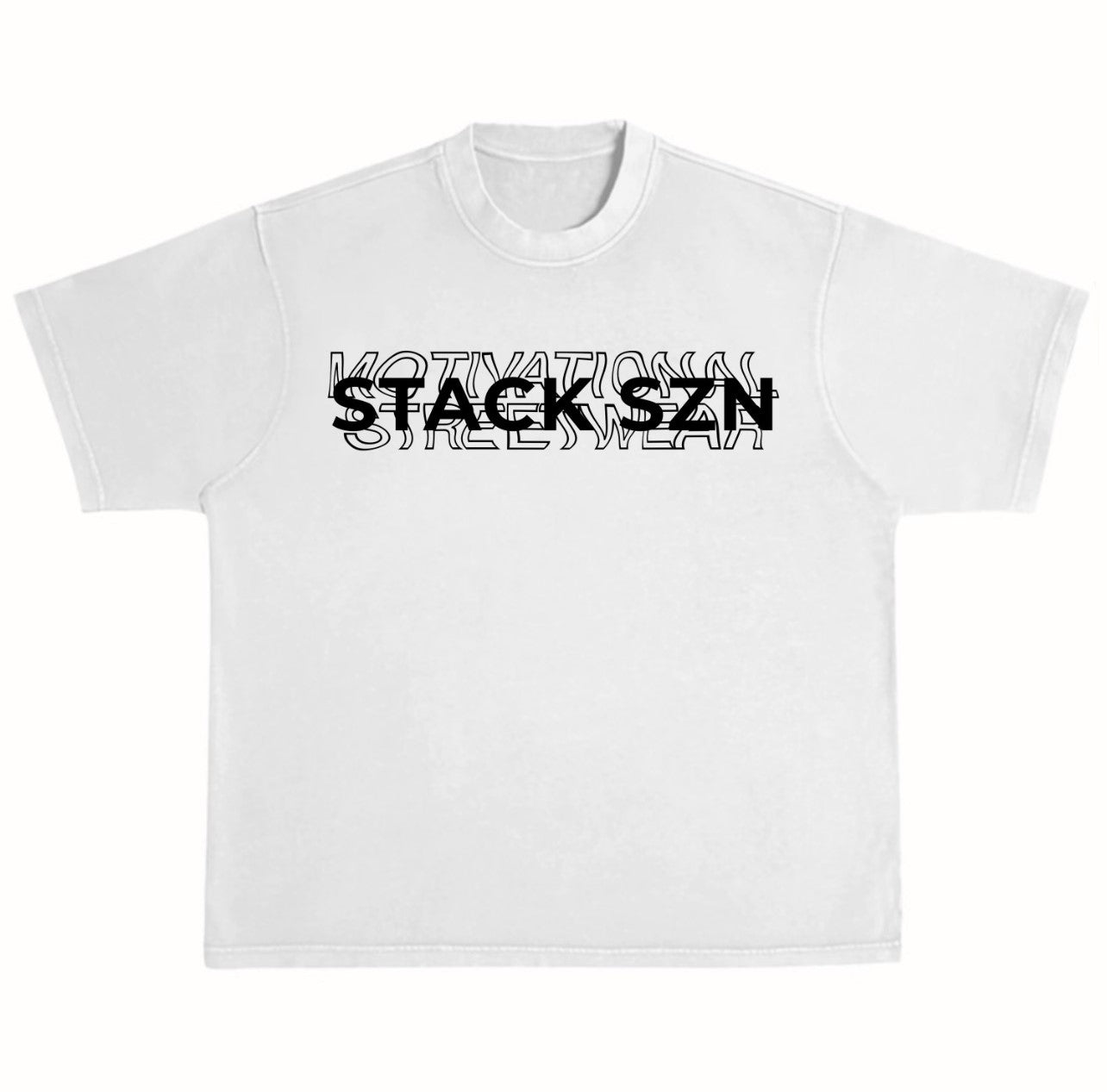 STACKSZN "Motivational Streetwear" White Tee