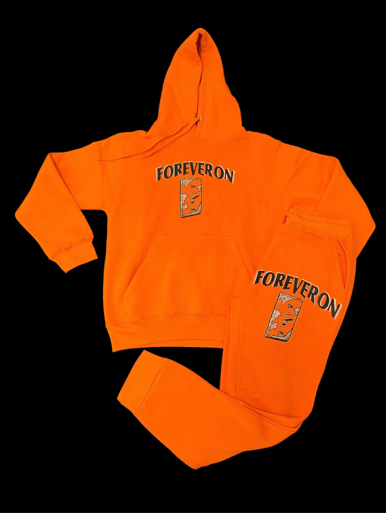 FOREVERON Orange Sweatsuit Set