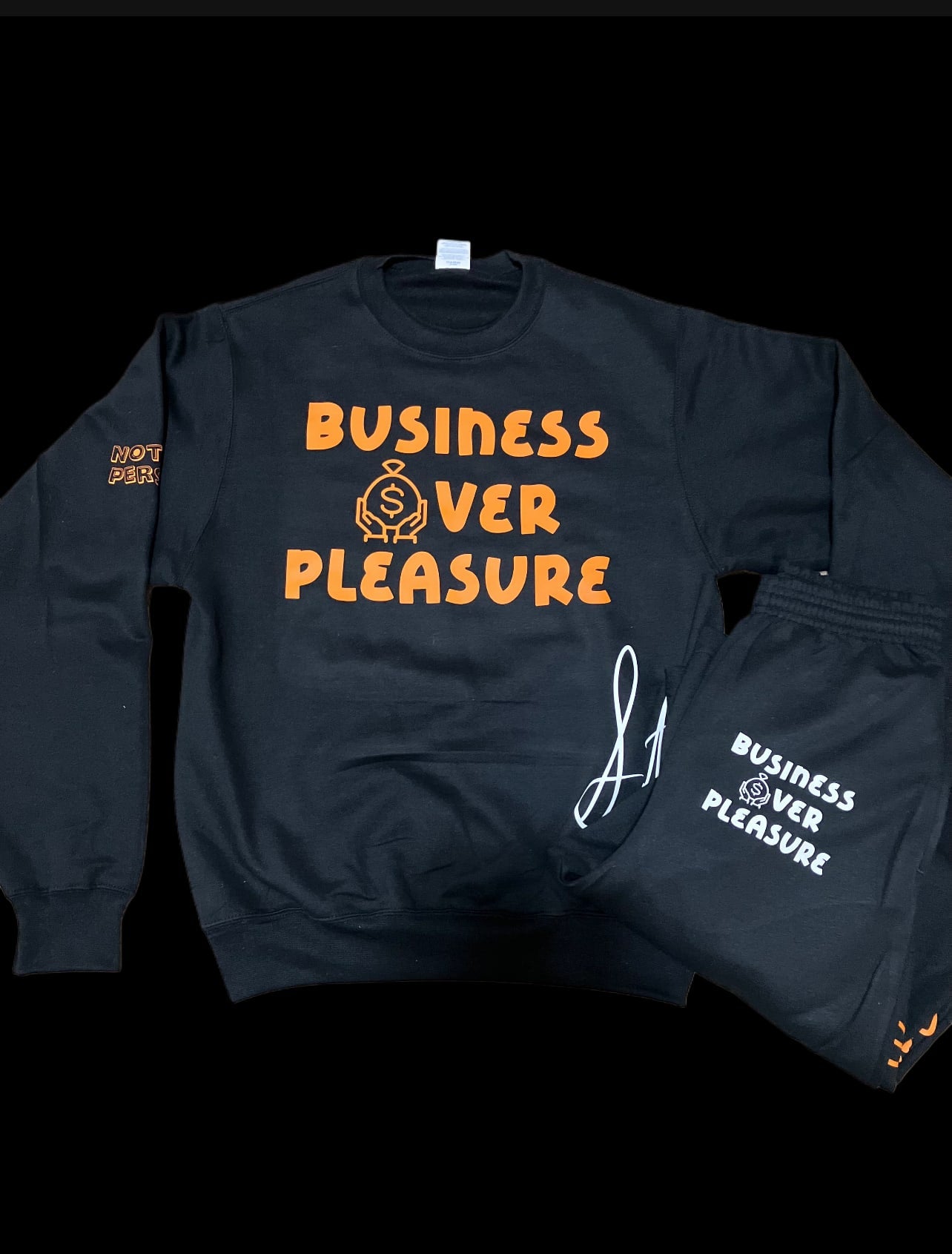 BUSINESS OVER PLEASURE Sweatshirt and Sweatpants Set