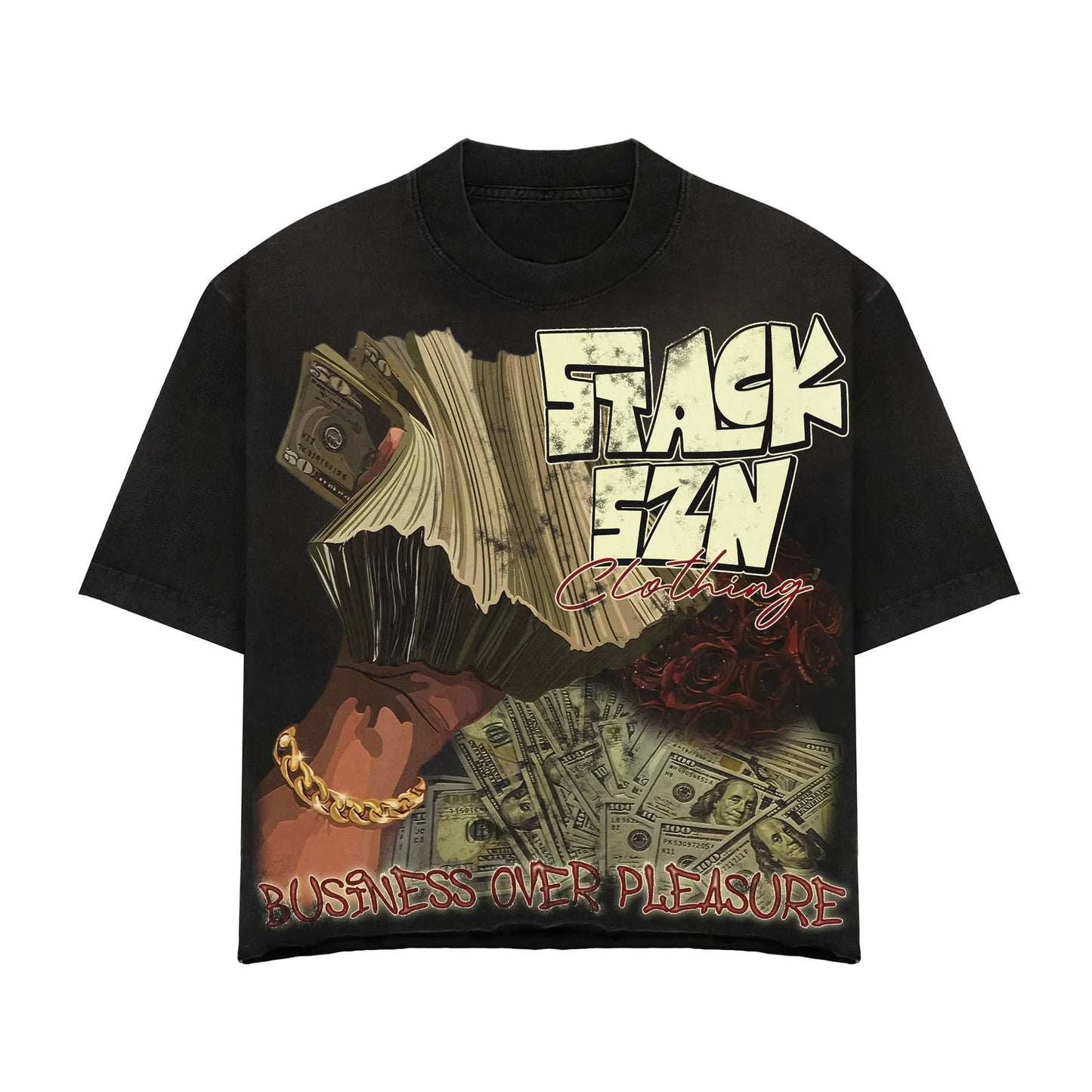 STACKSZN Black Graphic Tee