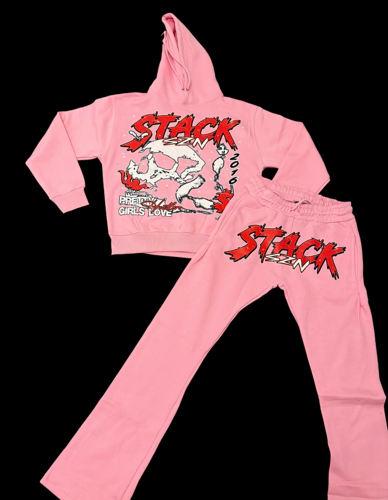 STACKSZN Pink Hoodie & Sweatpants Set