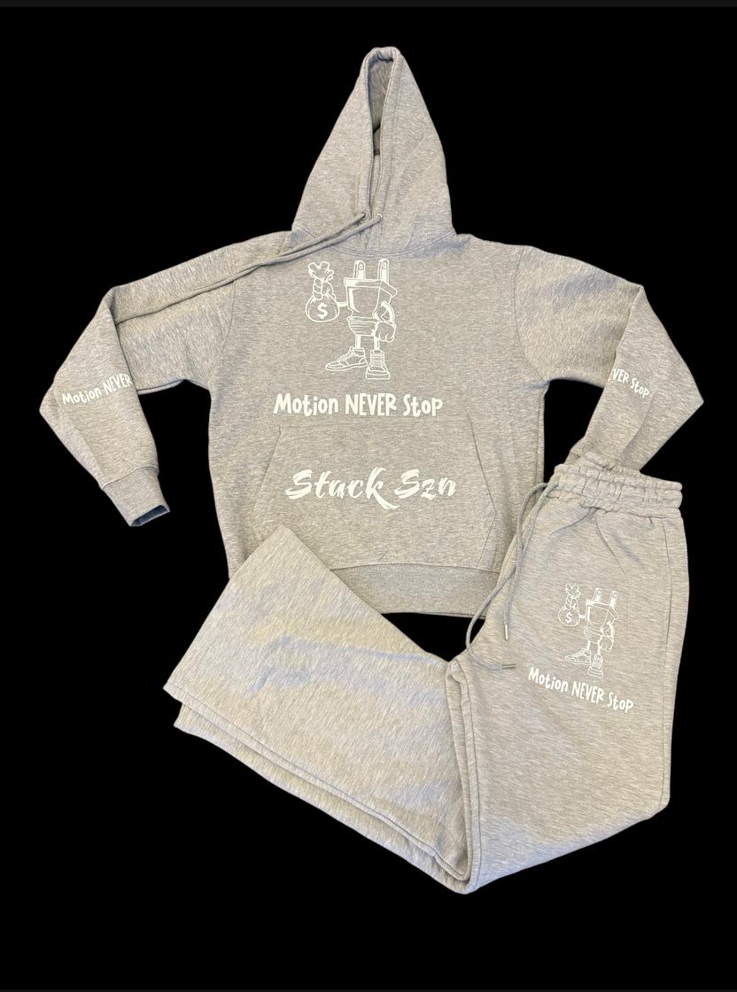 Motion NEVER Stop Stack Szn Grey Sweatsuit Set