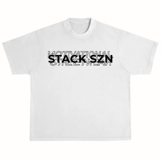 STACKSZN "Motivational Streetwear" White Tee