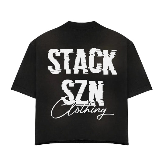 STACKSZN "Clothing" Black Graphic Tee