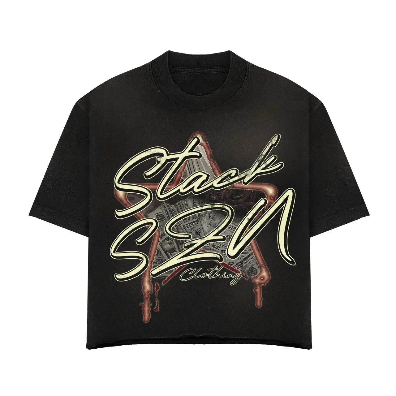 STACKSZN Black Graphic Tee