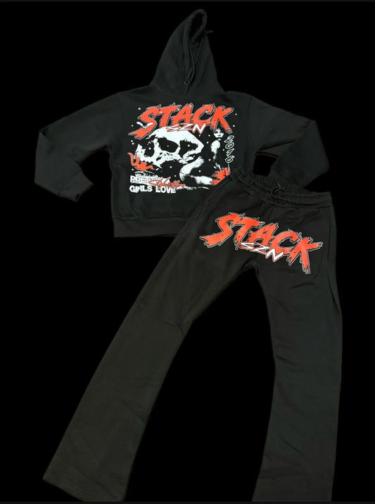 STACKSZN Black Hoodie & Sweatpants Set