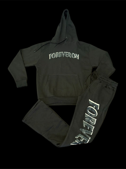 FOREVERON Charcoal Grey Sweatsuit Set